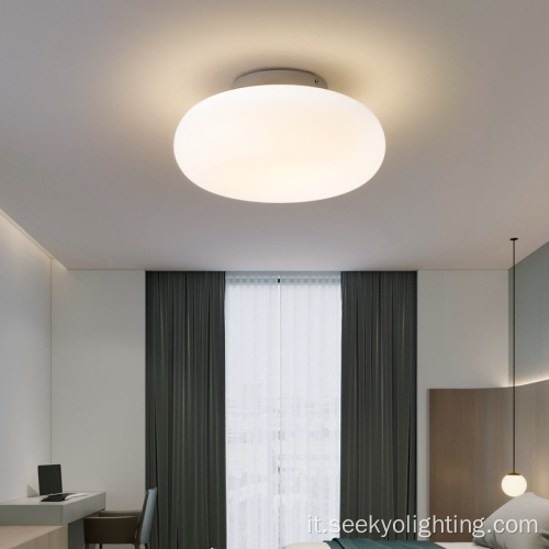 Lampada a soffitto a LED moderna al coperto minimalista in bianco